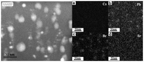 Sr&lt;2+&gt; doped CsPbBr3 quantum dot germanium borosilicate glass as well as preparation method and application thereof