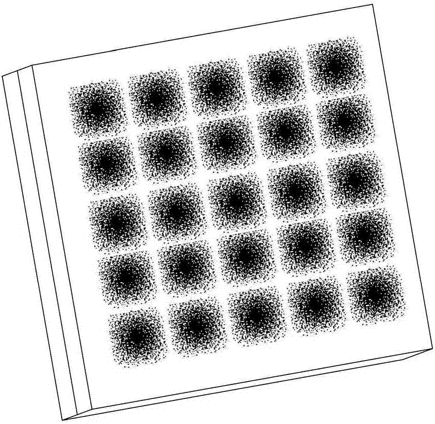 Wavefront sensor with variable shear rate based on random coded mixed grating