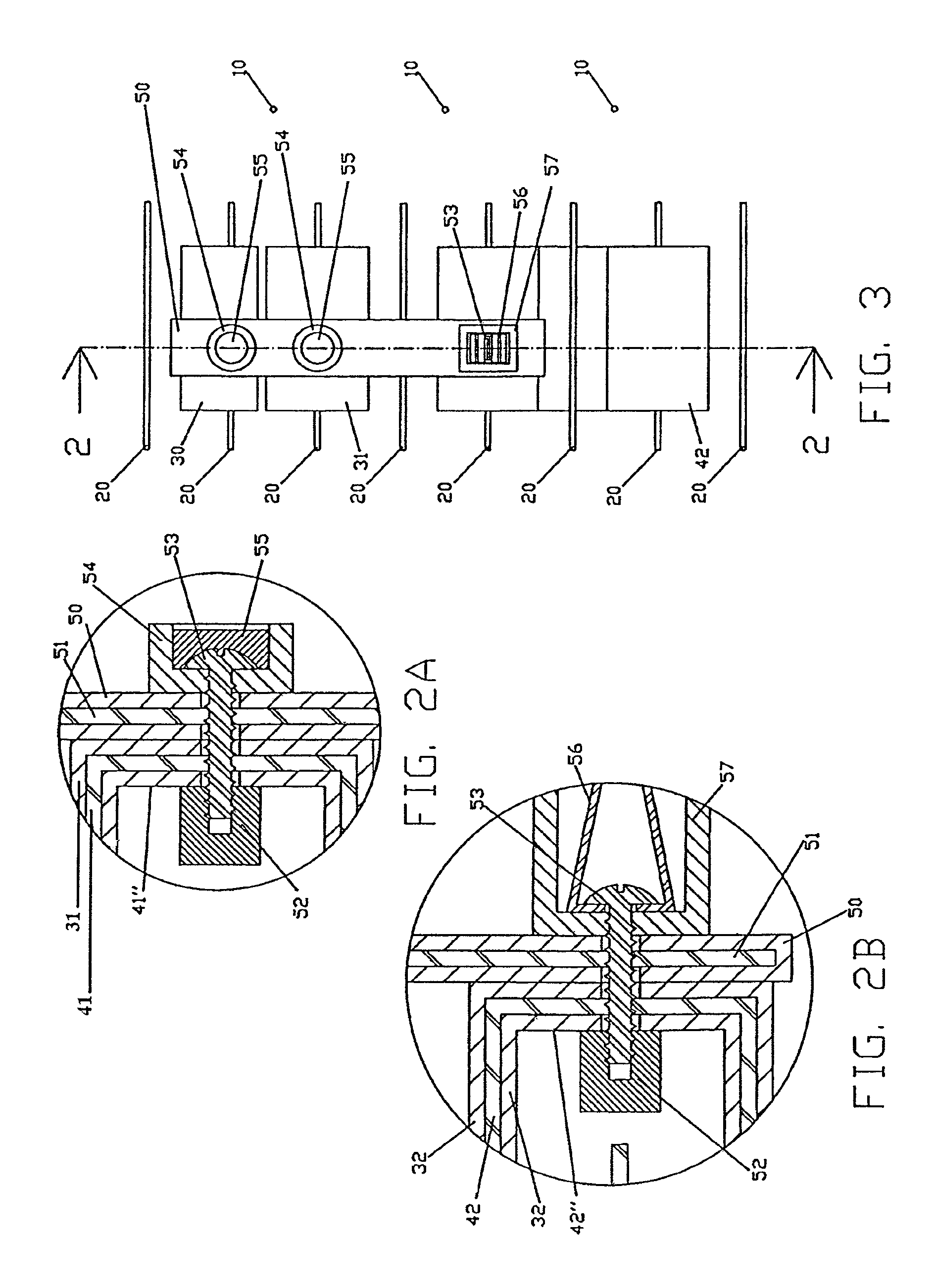 Collector modules for devices for removing particles from a gas