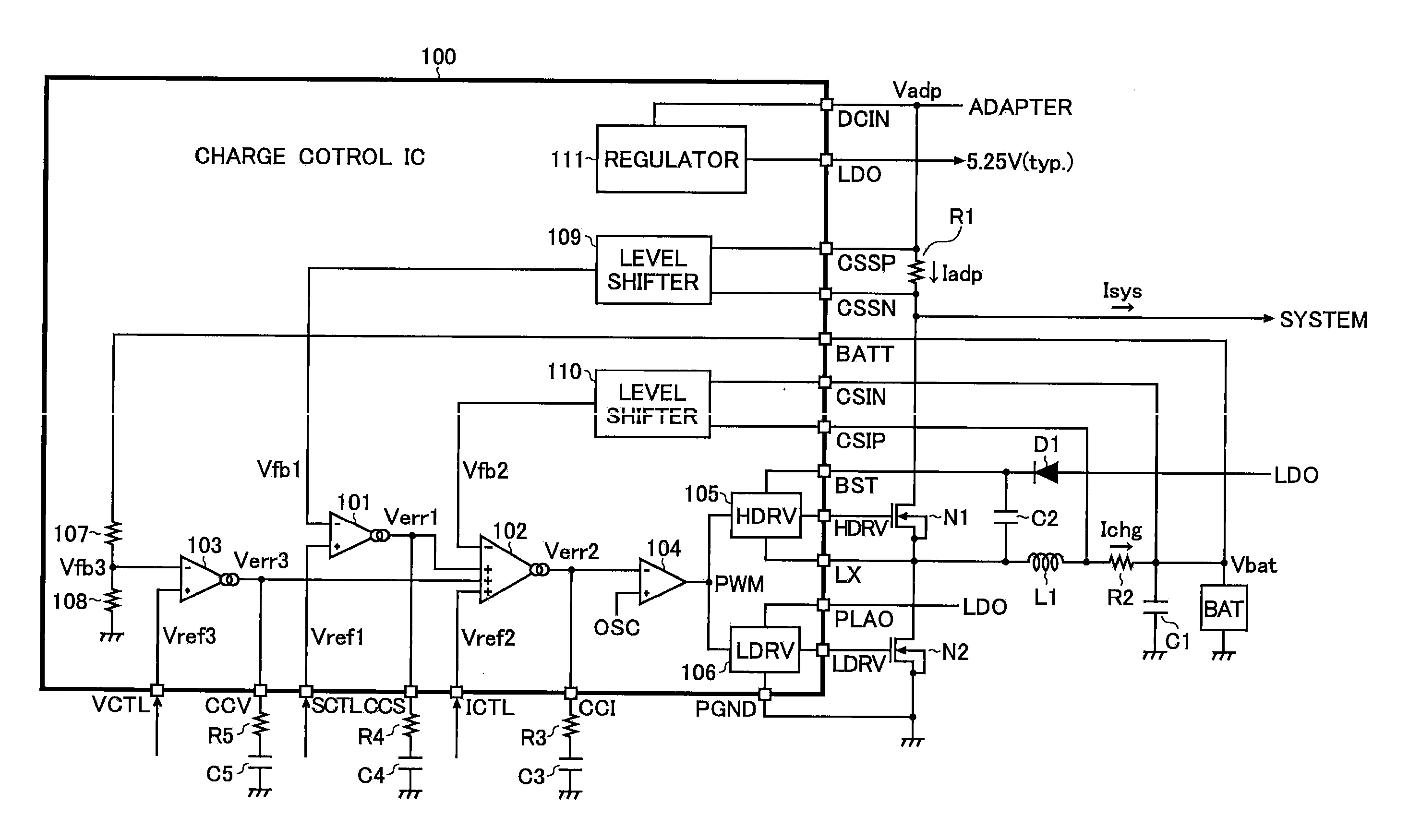 Charge control device and load driving device