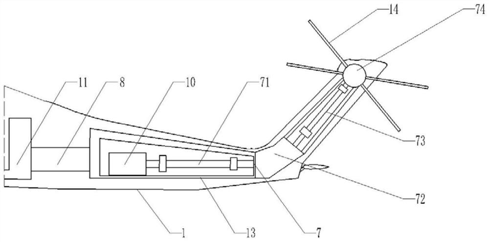 Helicopter combined model wind tunnel test device with independent tail rotor device