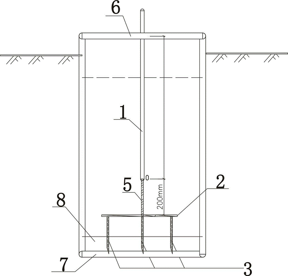 Apparatus for measuring thickness of sediment layer of rotary excavating bored pile