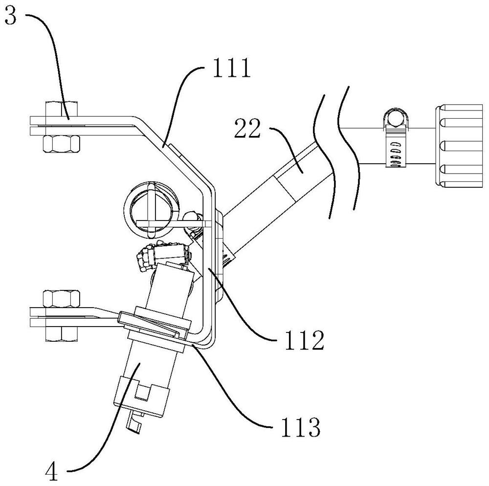 Spraying device of foldable sprayer