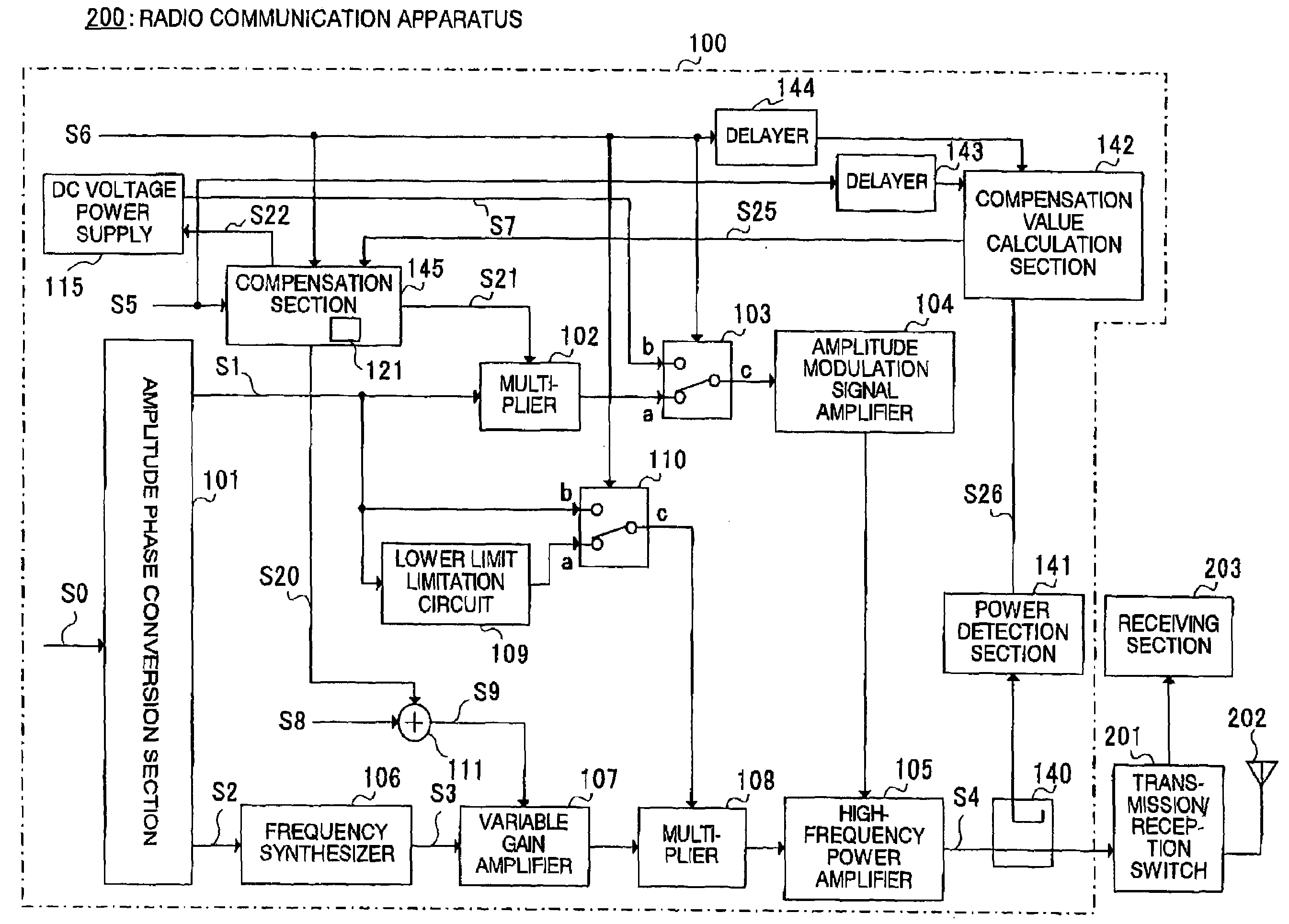 Transmitting apparatus and radio communication apparatus