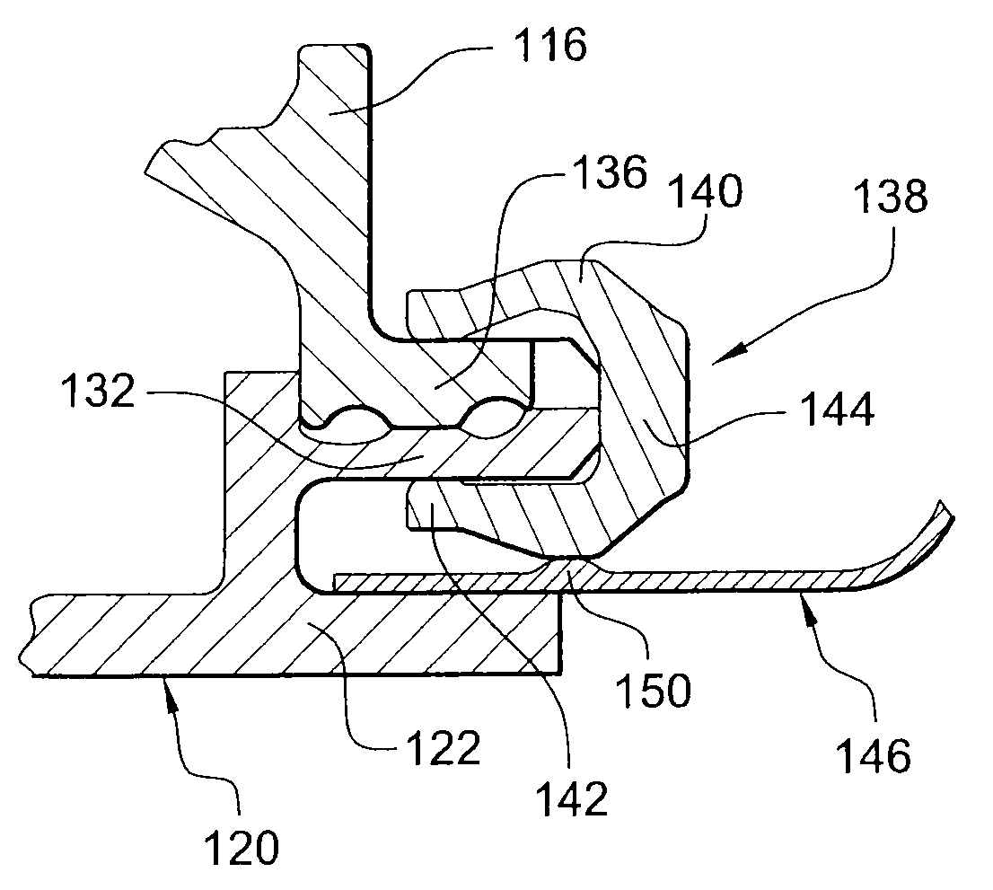 Turbine or compressor stage for a turbojet