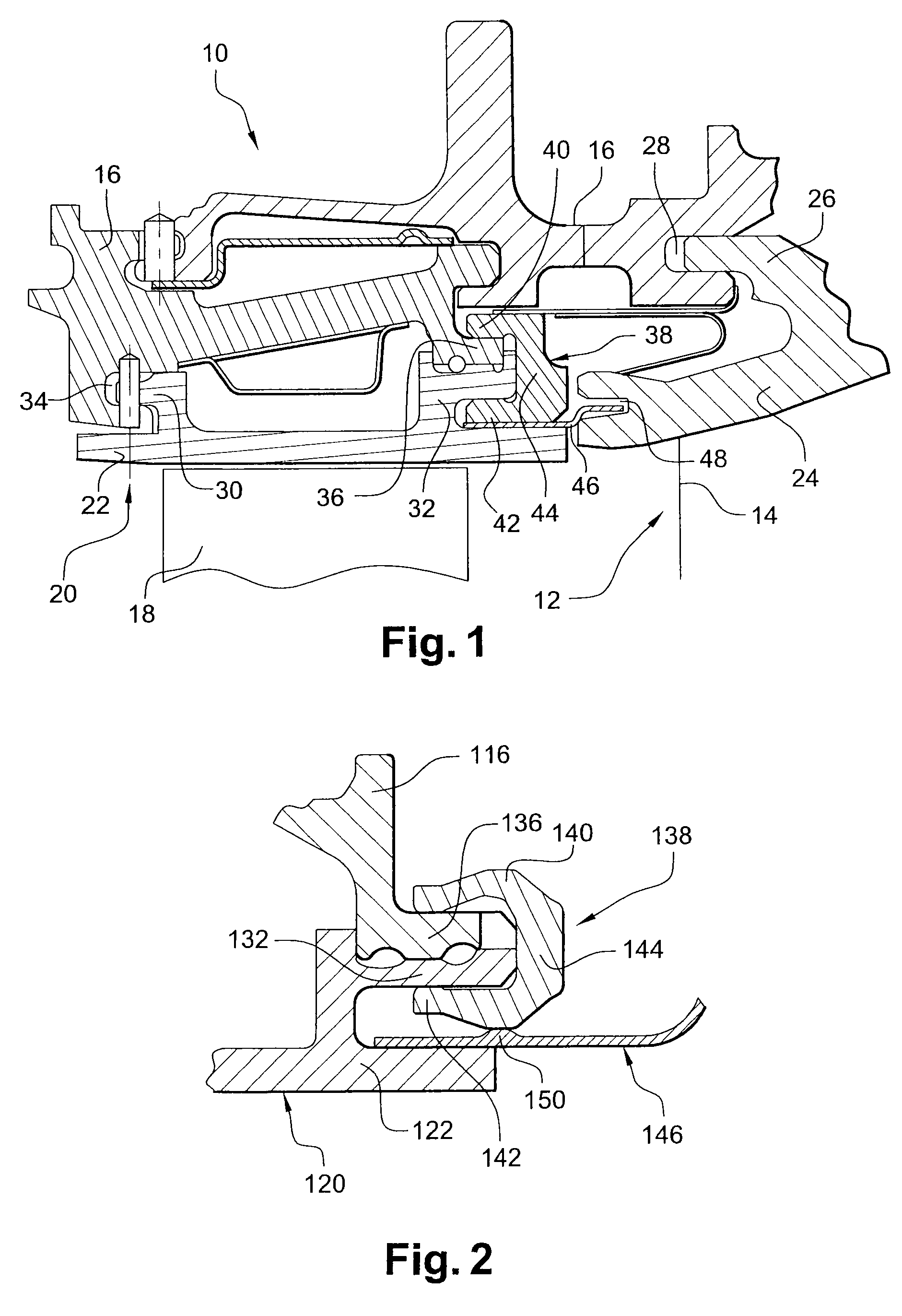 Turbine or compressor stage for a turbojet