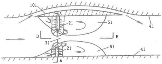 A kind of river channel interception method and its arrangement structure