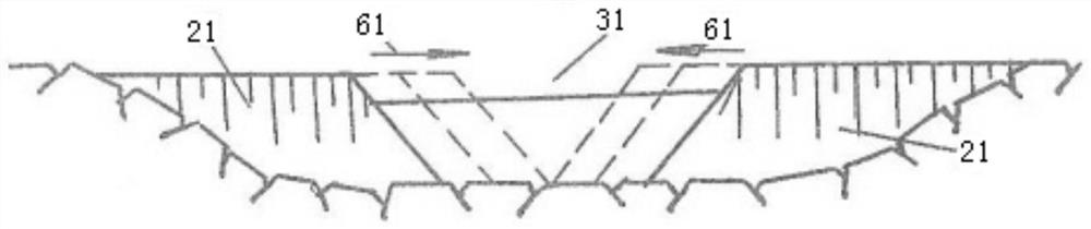 A kind of river channel interception method and its arrangement structure