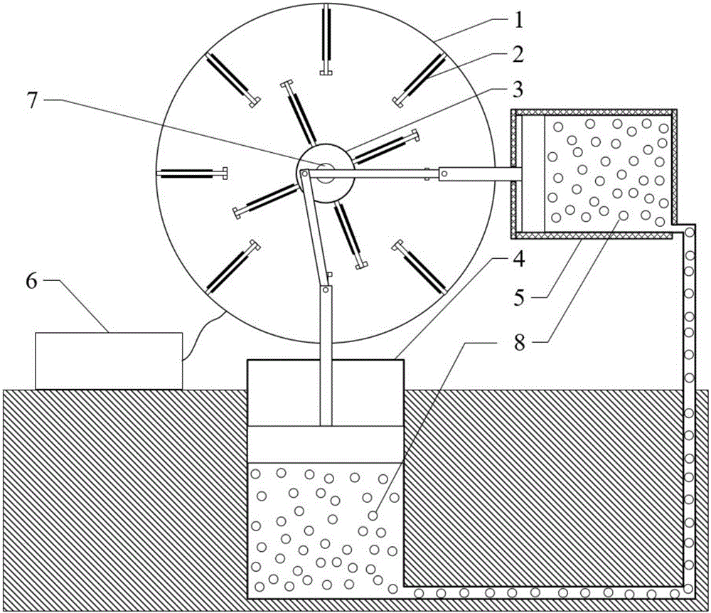 Rotating collision-type lunar piezoelectric energy collection device and working method thereof