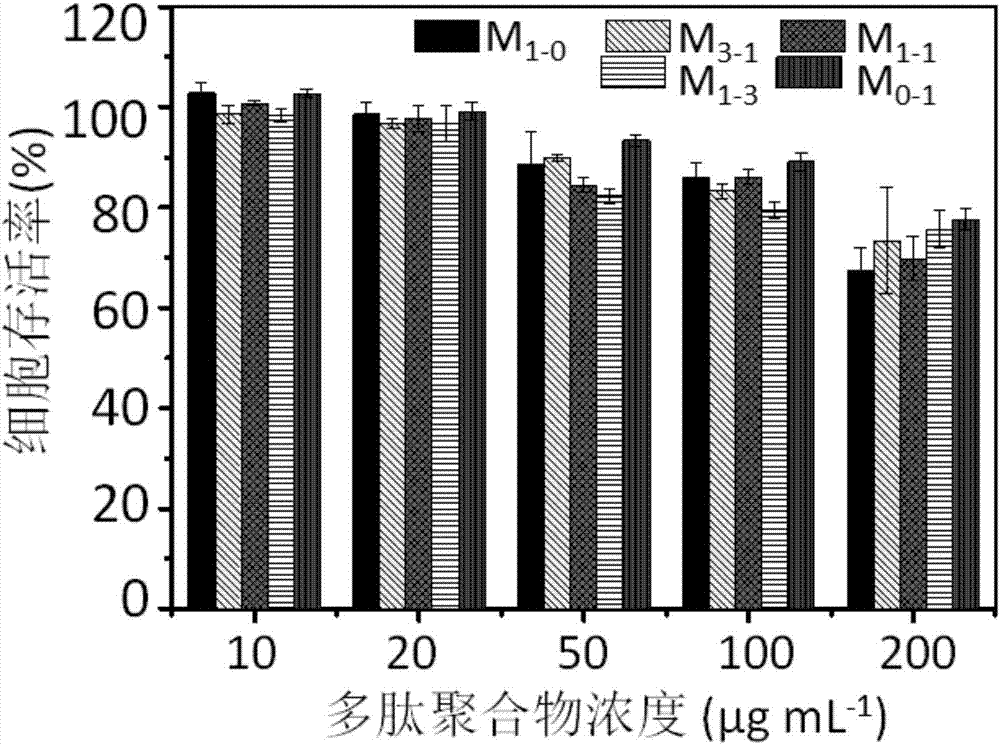 Polypeptide polymer nanomaterial and preparing method and application thereof