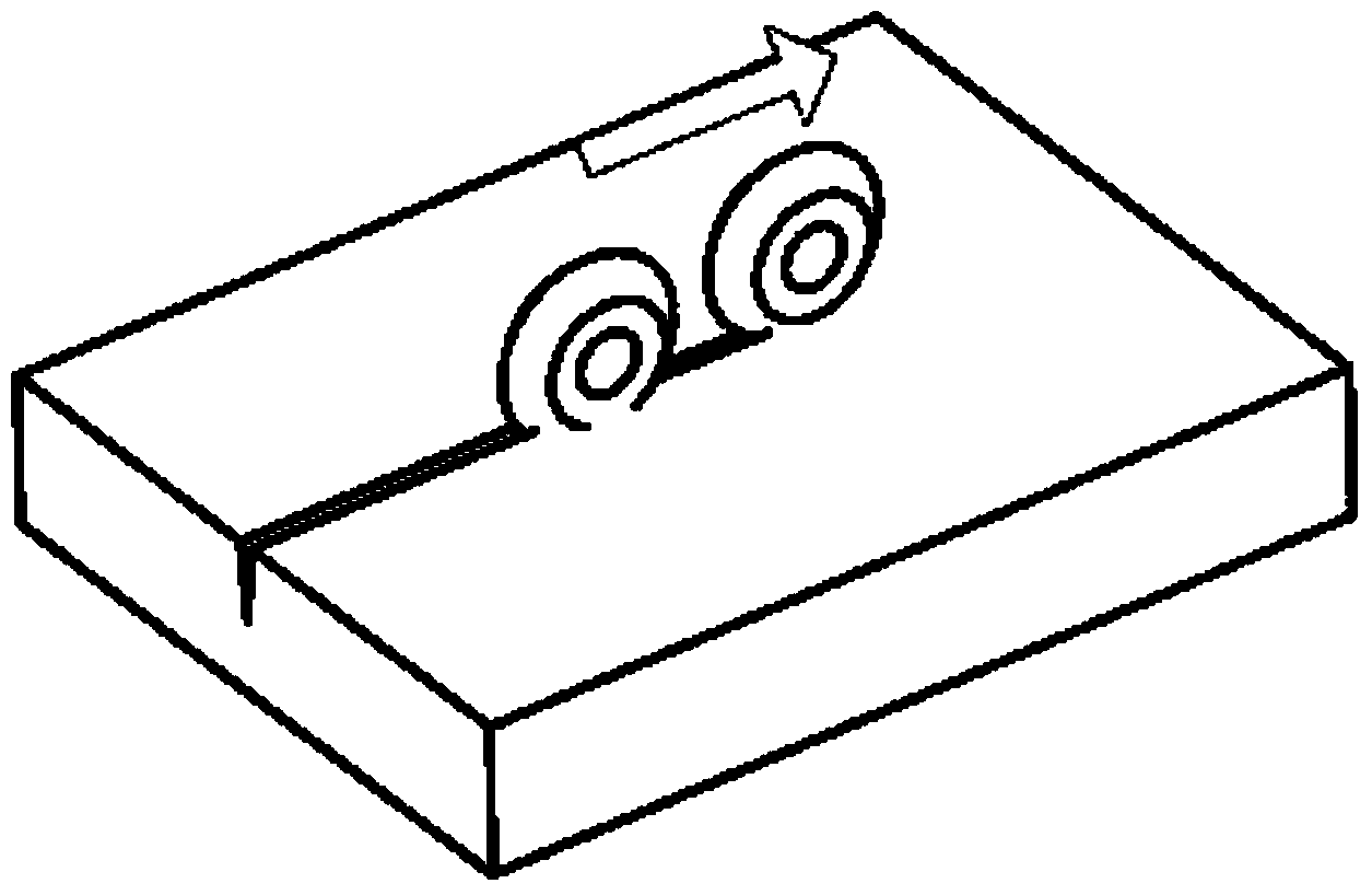 Liquid crystal glass substrate double-cutter wheel cutting device and method