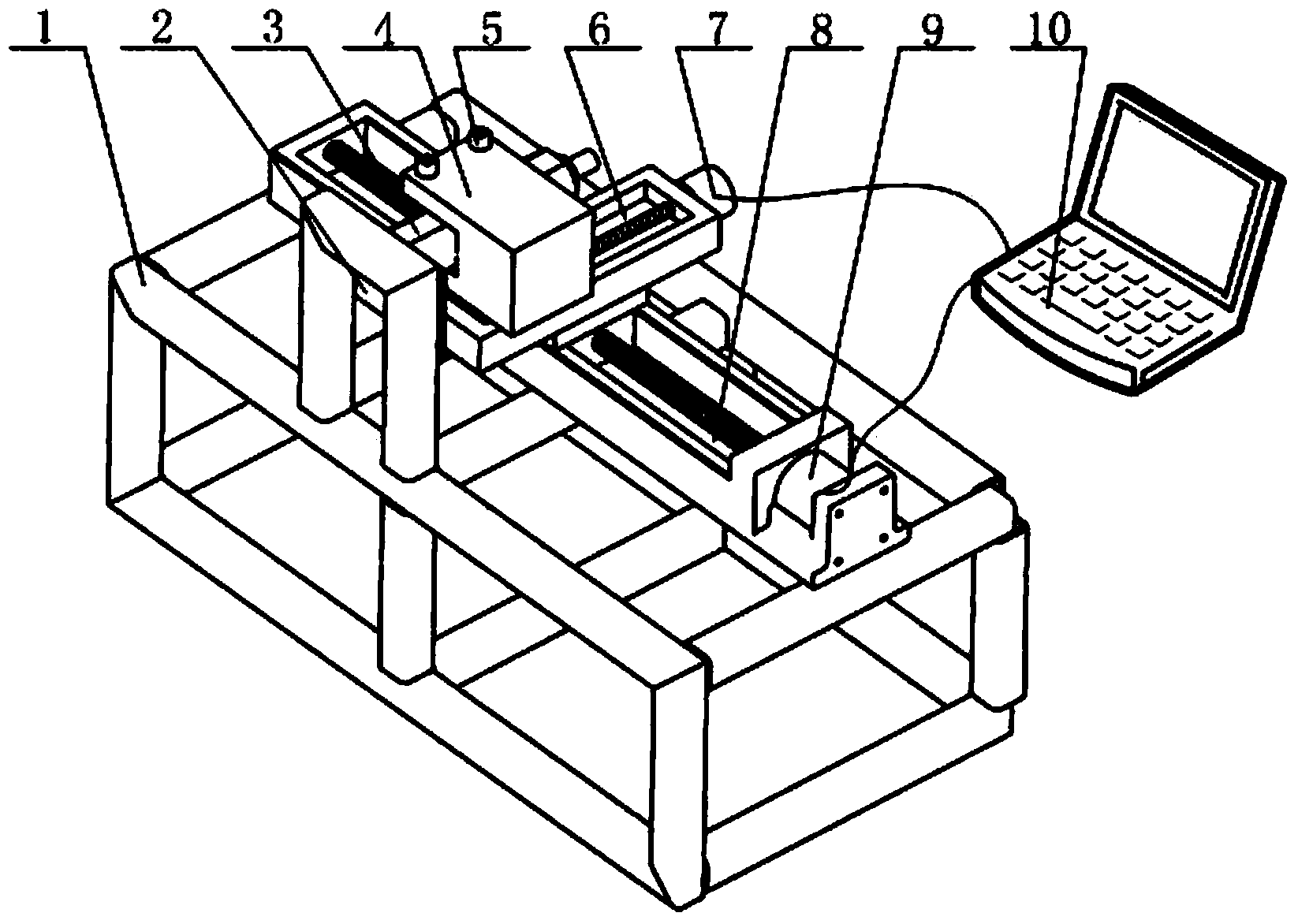 Liquid crystal glass substrate double-cutter wheel cutting device and method