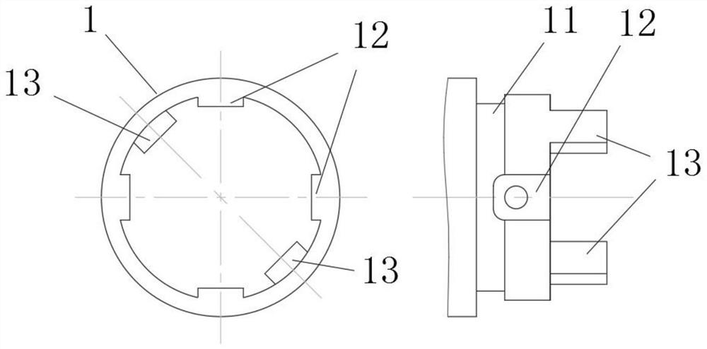 Downhole instrument blade connecting structure