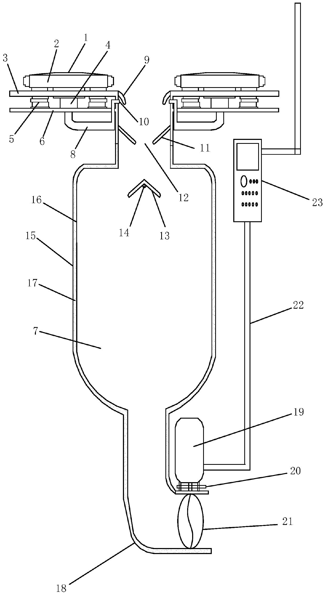 Automatic overflow device for train toilet