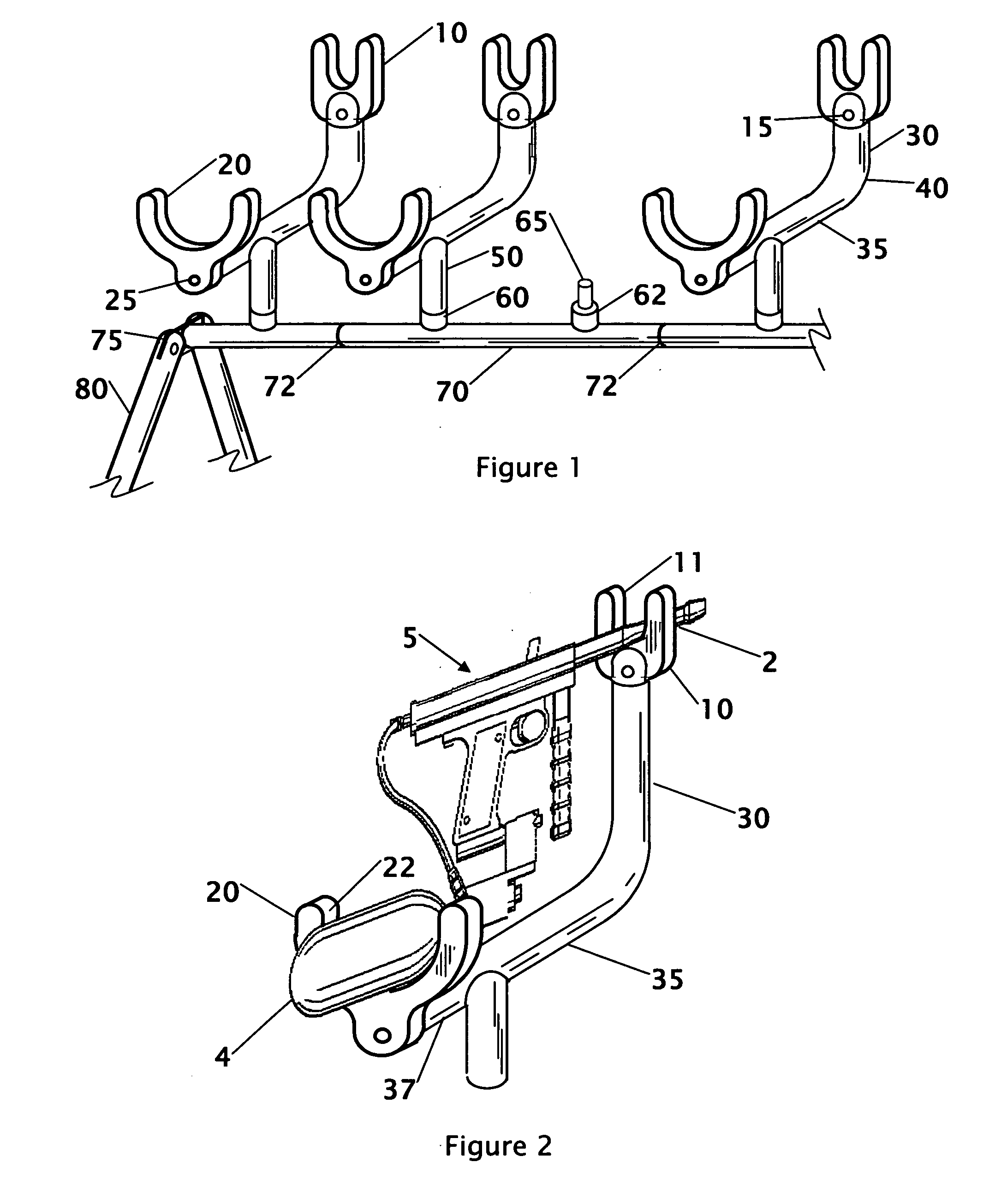 Expandable paintball gun rack