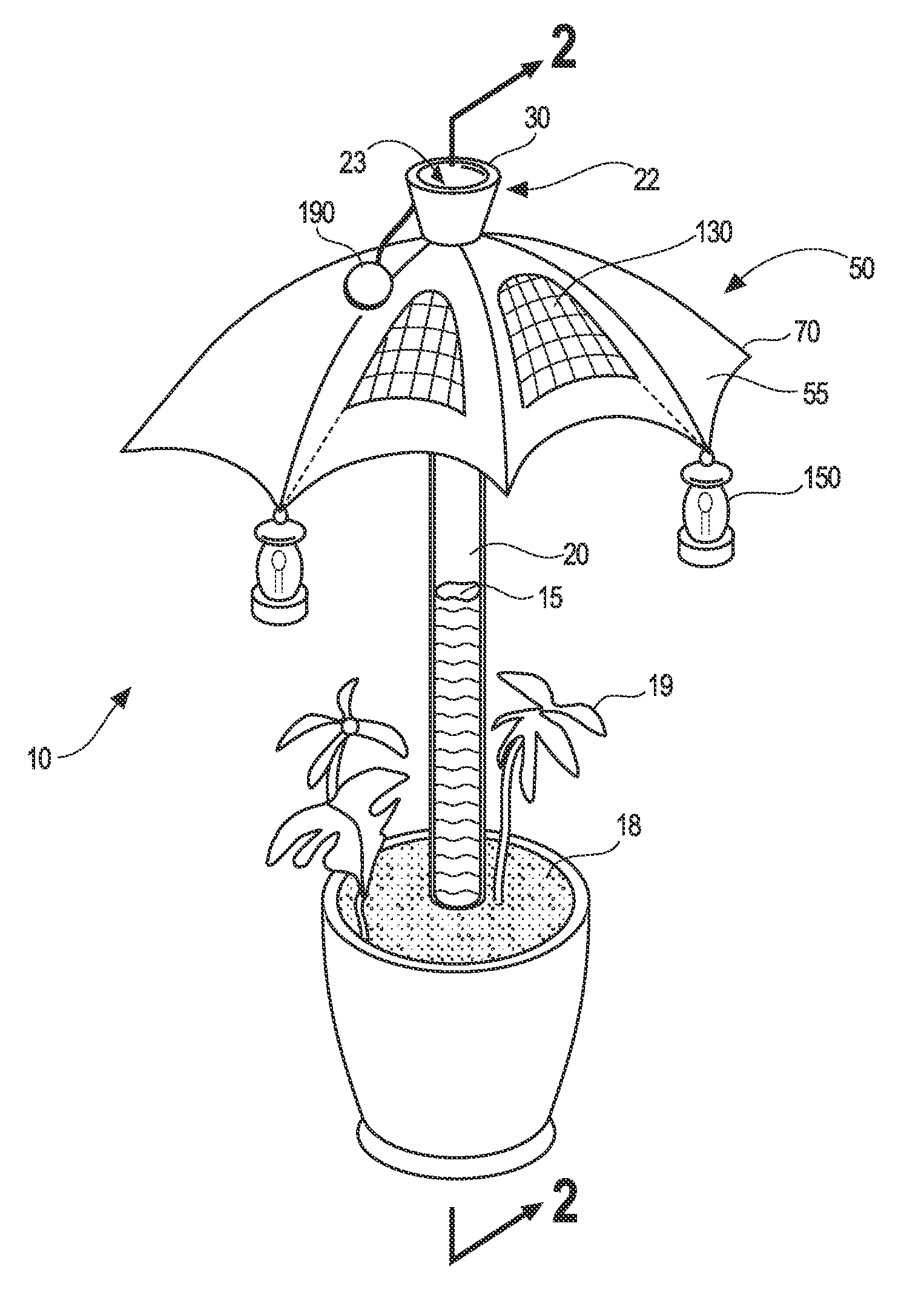 Plant Watering and Shading Device