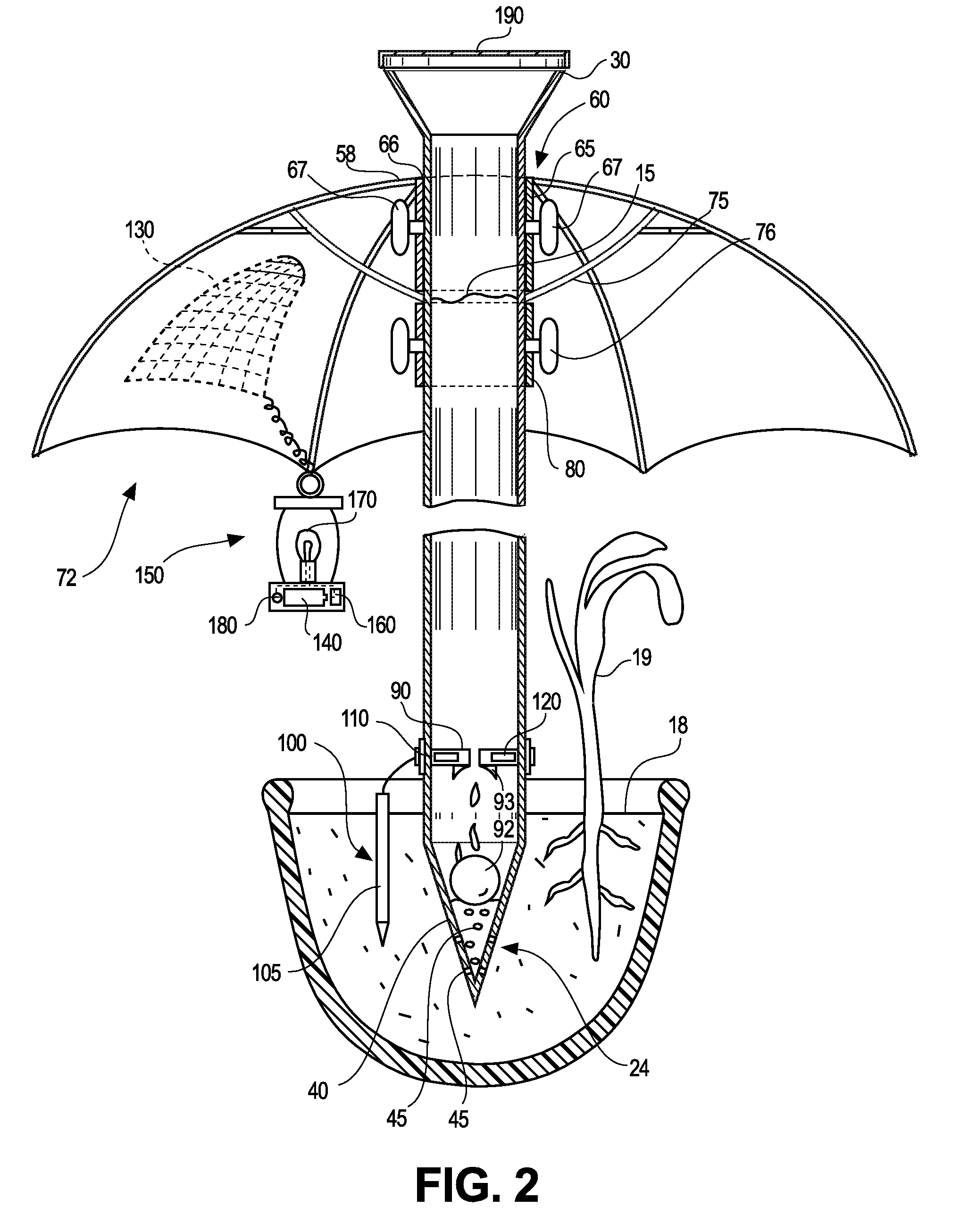 Plant Watering and Shading Device