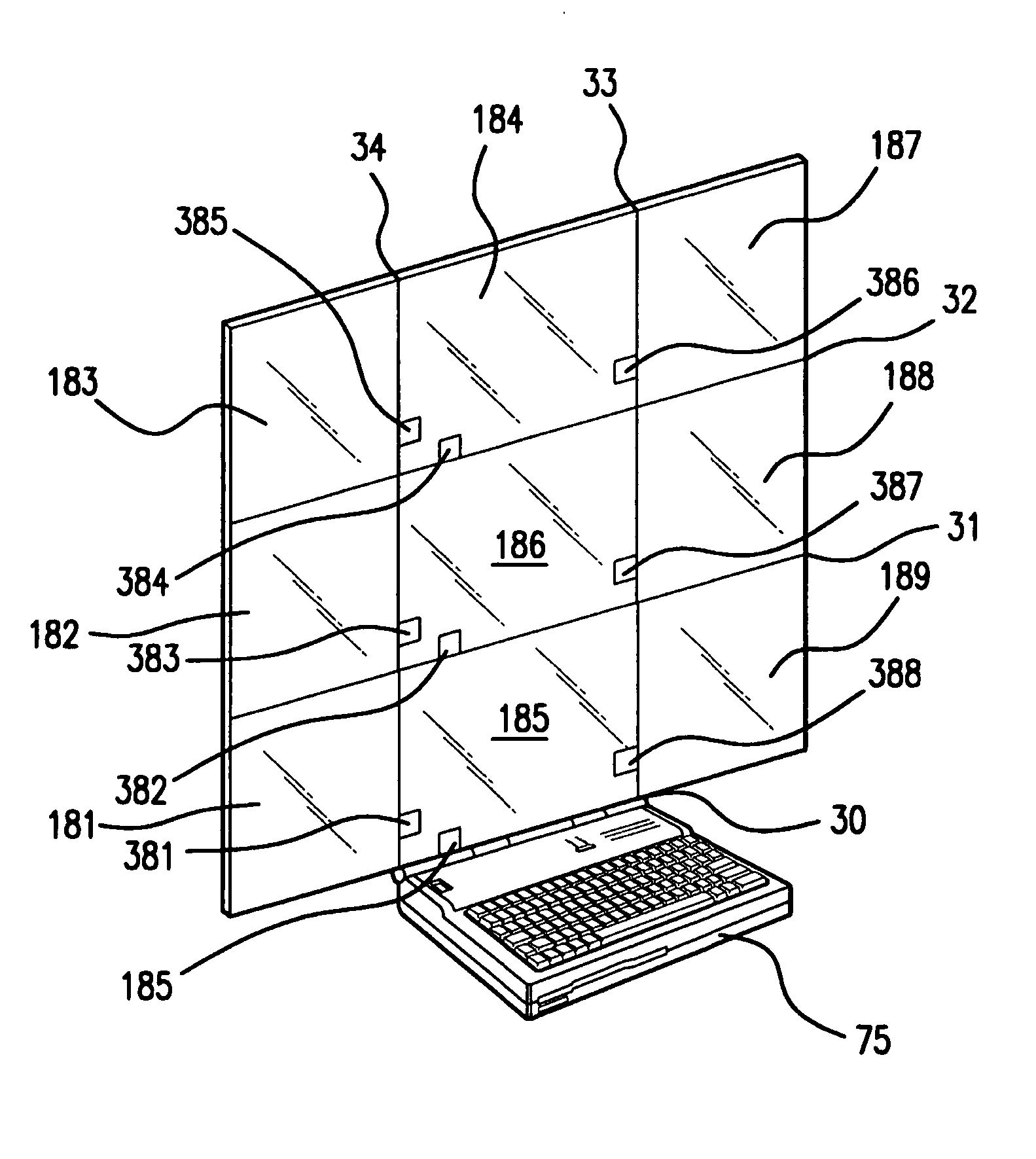 Expanded display for cell phone, palm pilot or computer