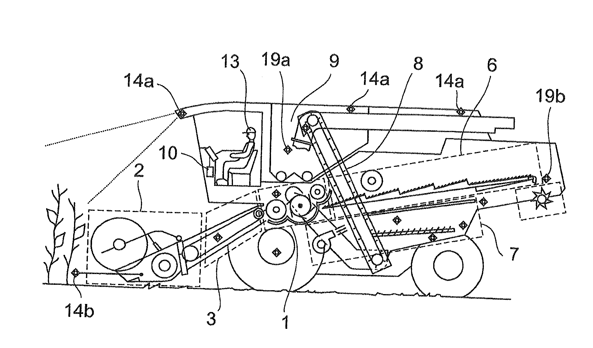 Harvesting system having a self-propelled harvesting machine