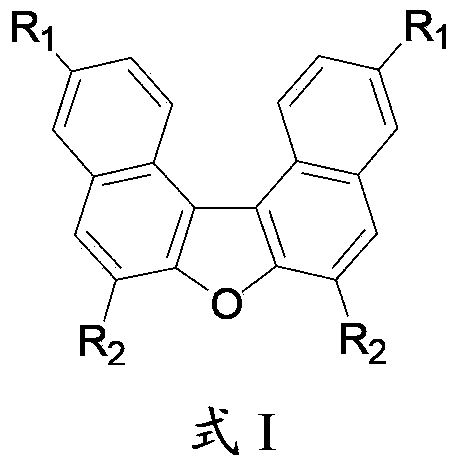 Di-substituted dinaphtho-[2,1-b:1',2'-d] furan derivative as well as preparation method and application thereof