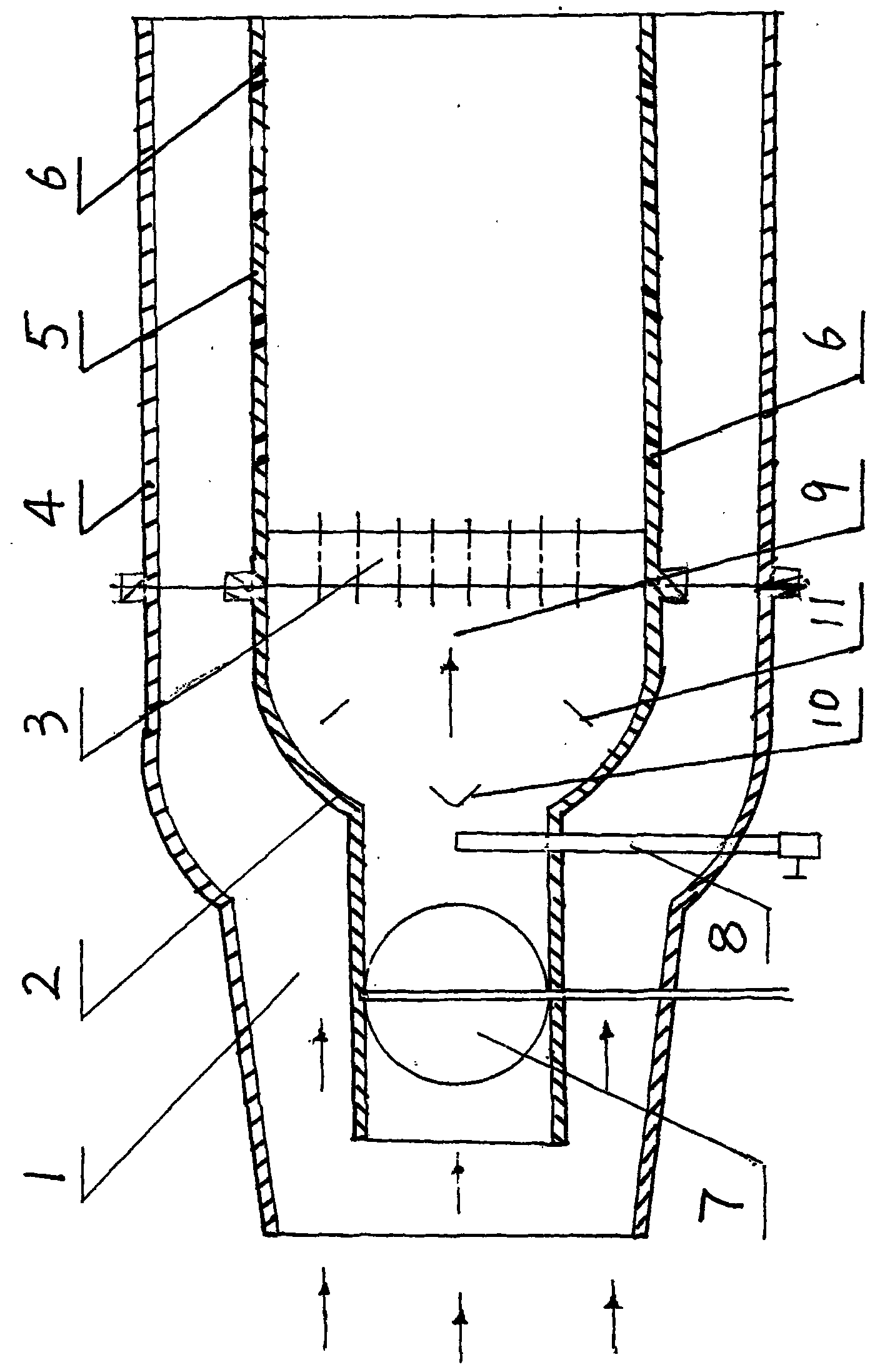 Double control fuel mixing chamber and separation flame plate