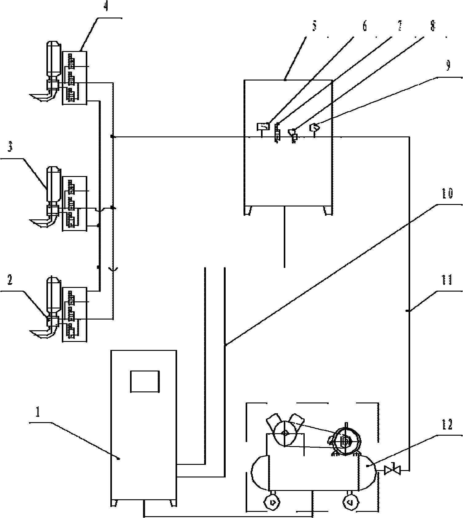 Gas energy pulse soot blower utilizing compressed gas