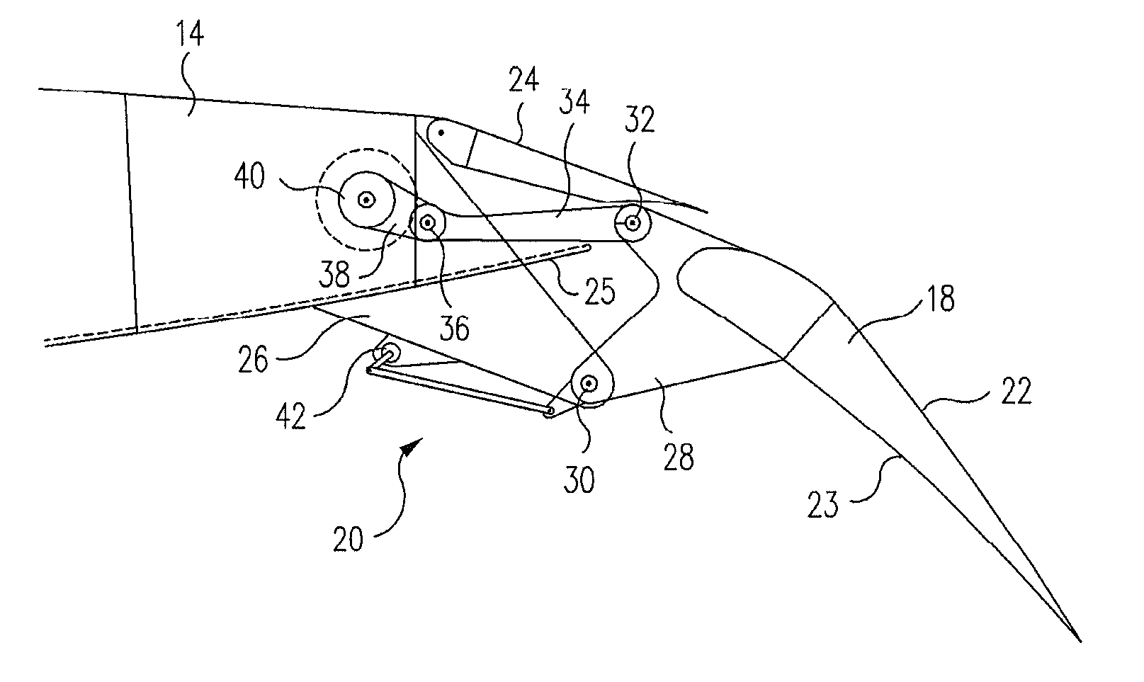 In-flight detection of wing flap free wheeling skew