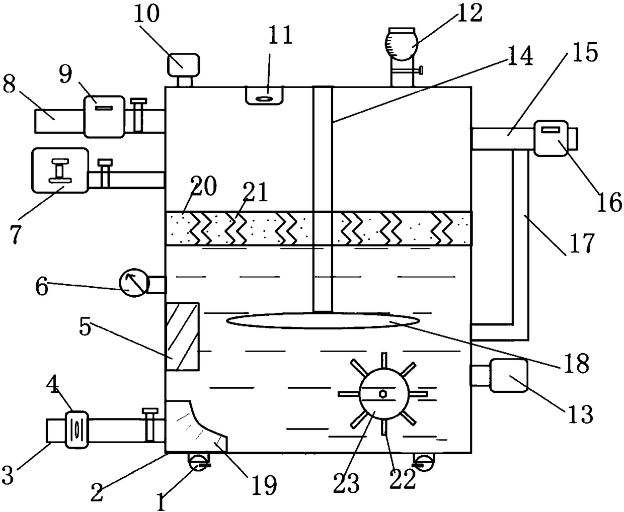 Tail gas treatment apparatus for thermal power generation