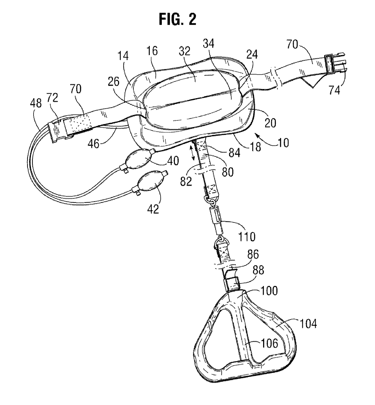 Pneumatic joint separator for lower body alignment