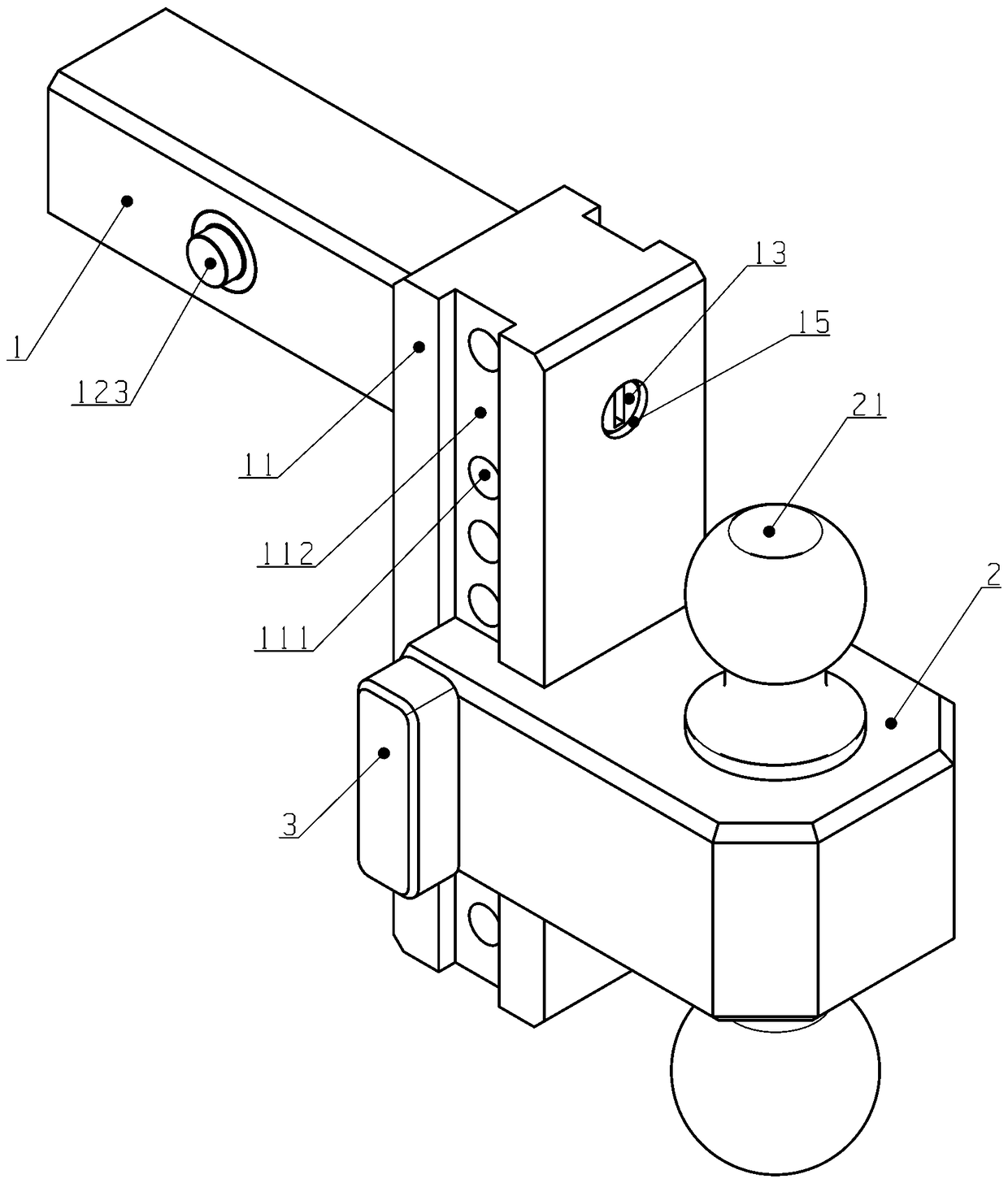 An anti-theft trailer arm