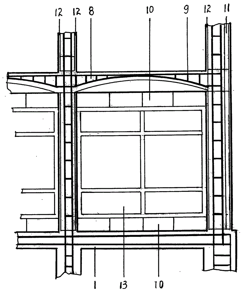 A building with a double-curved arch floor and an energy-saving wall