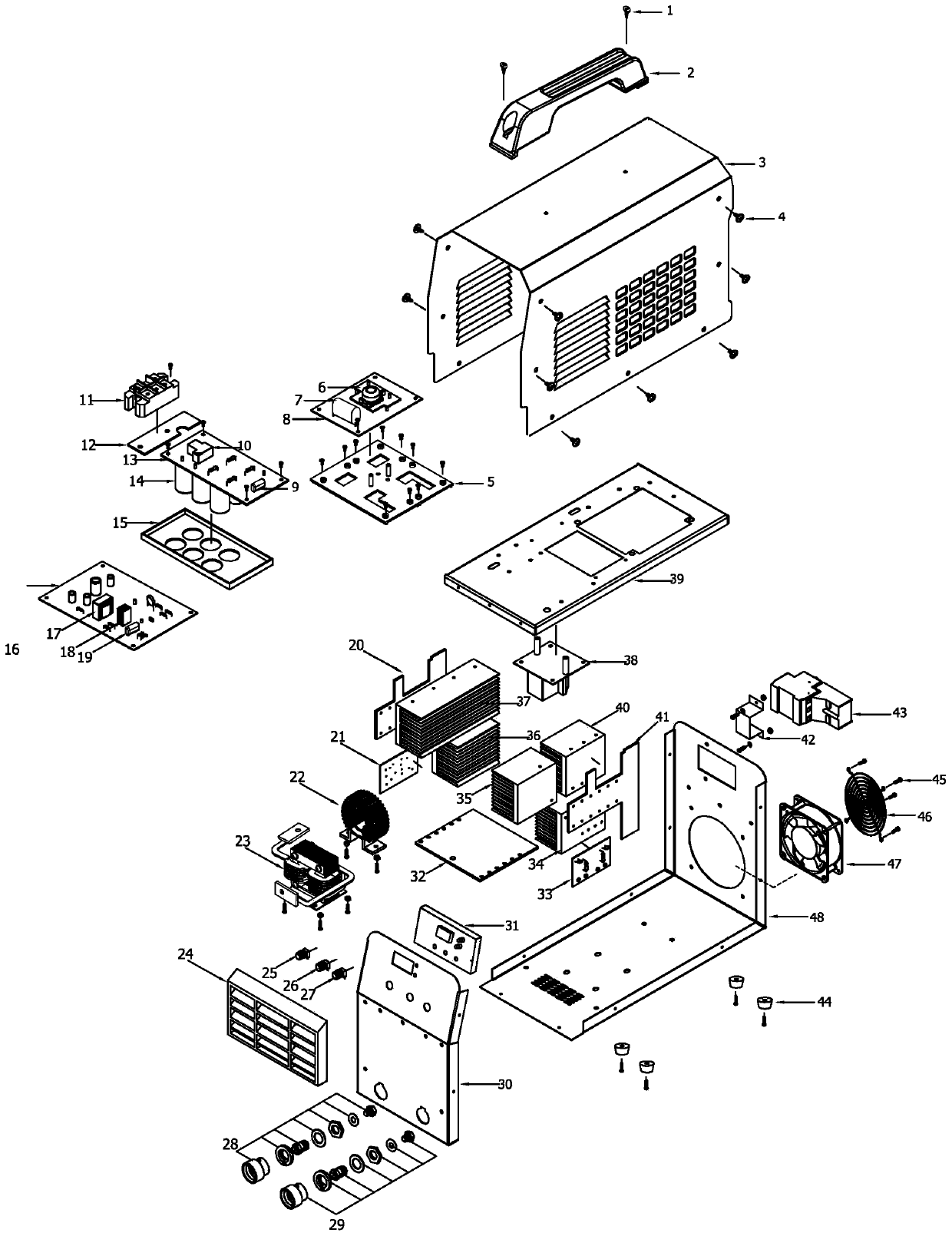 Full-power grid voltage inverter welding machine