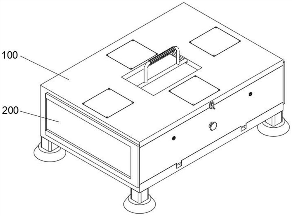 Pull-and-pull rotation type nursing box for tumor cancers