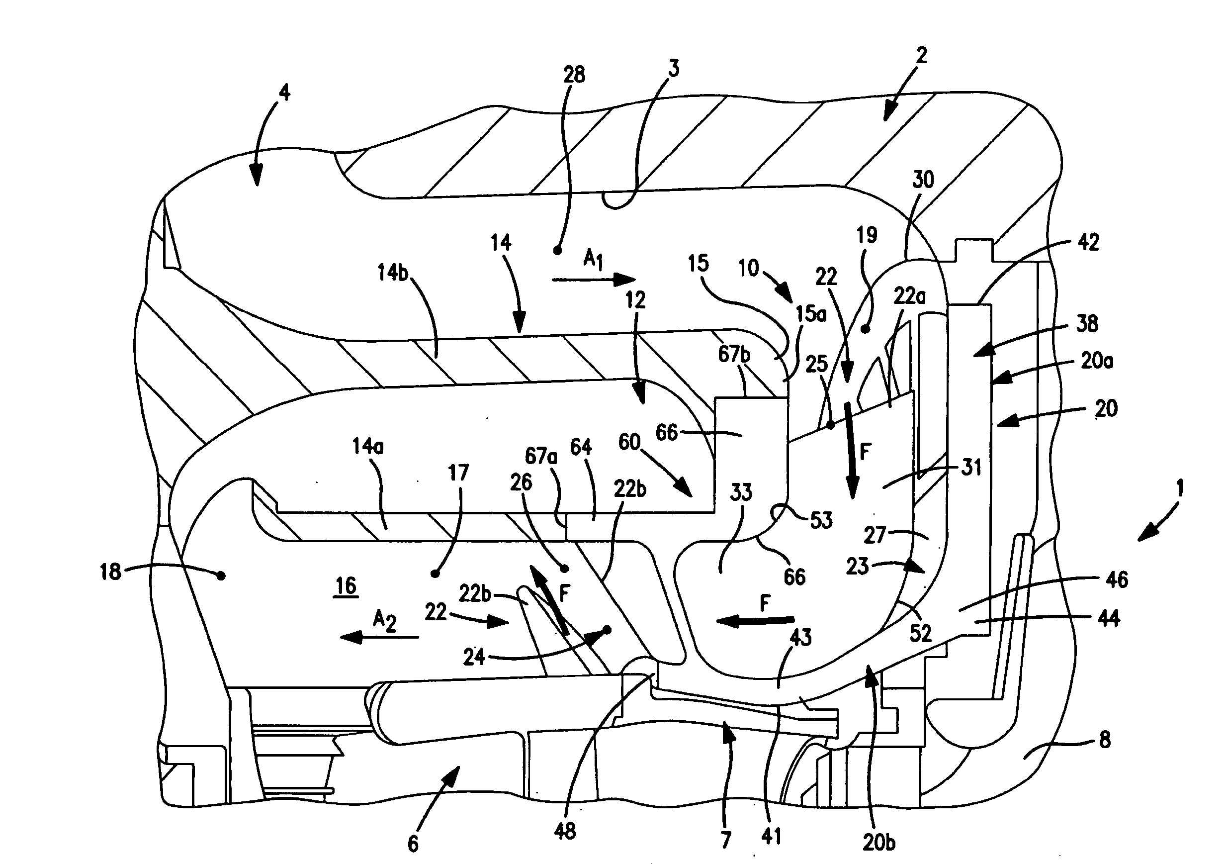 Fluid deflector for fluid separator devices