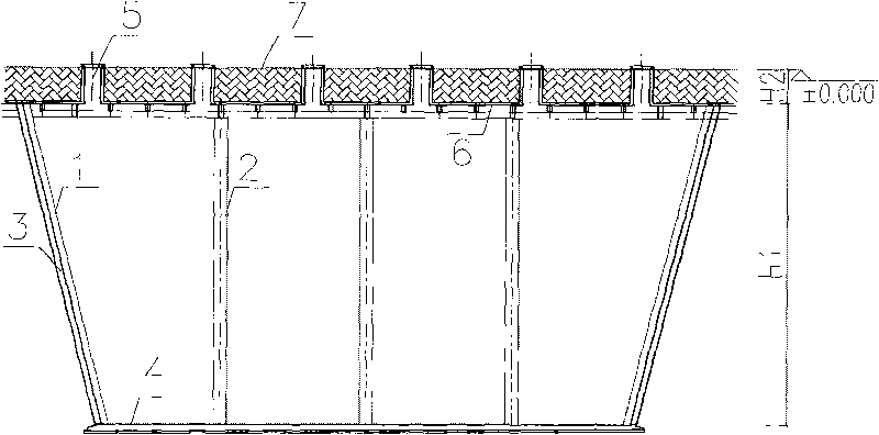 Inverted trapezoidal underground granary