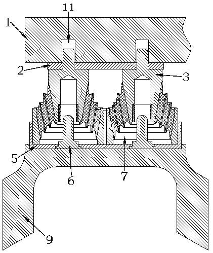 Method and structure for adjusting vertical rigidity of primary suspension device