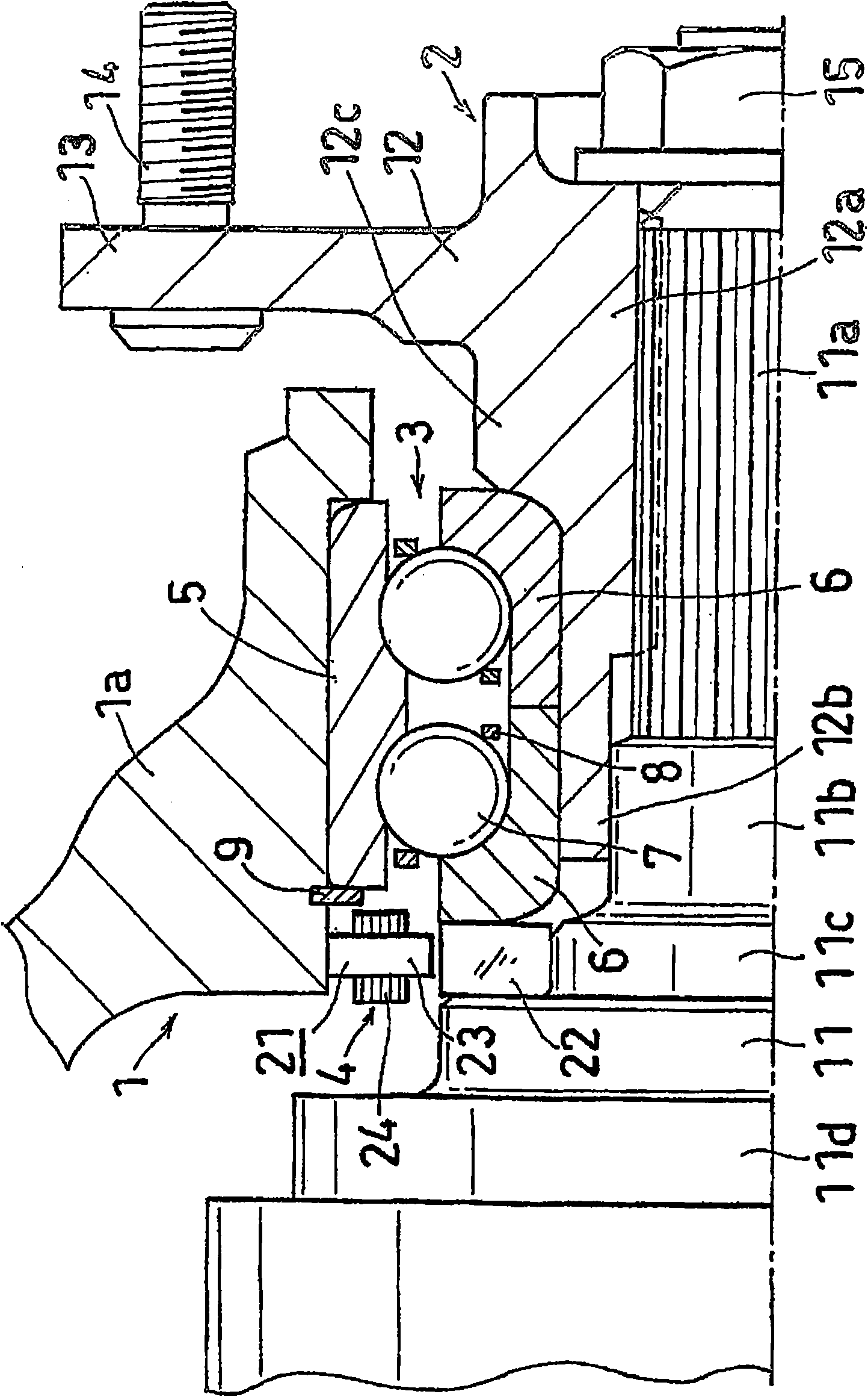 Axle-supporting device