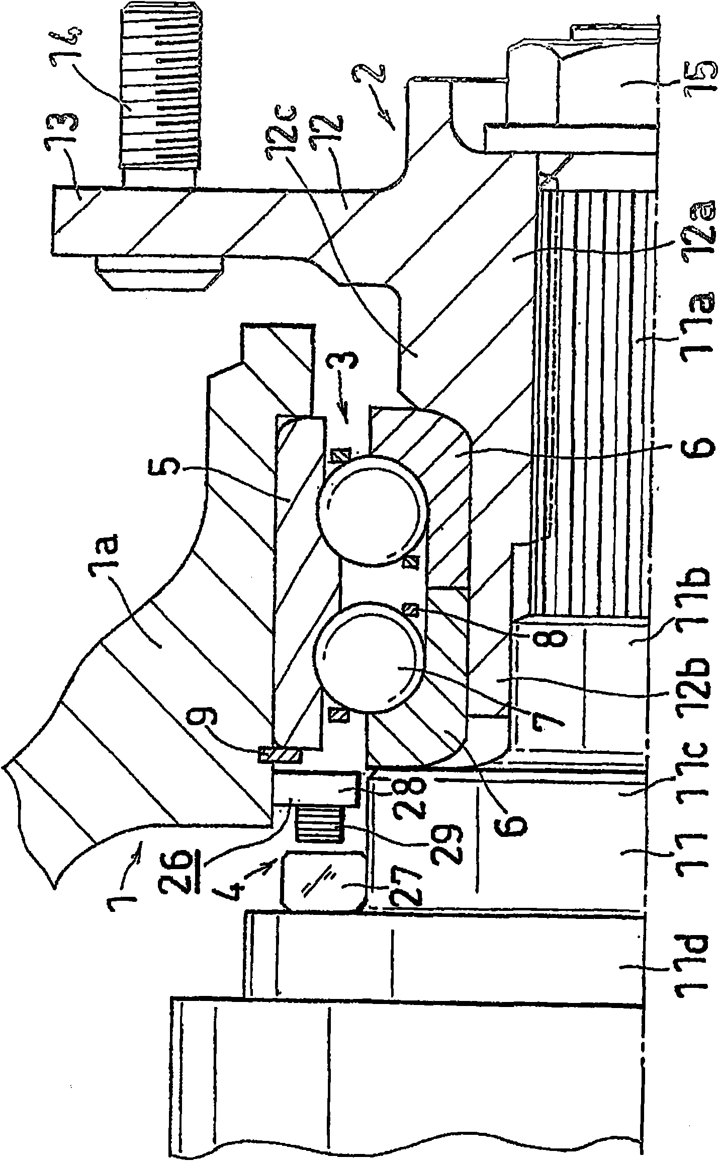 Axle-supporting device