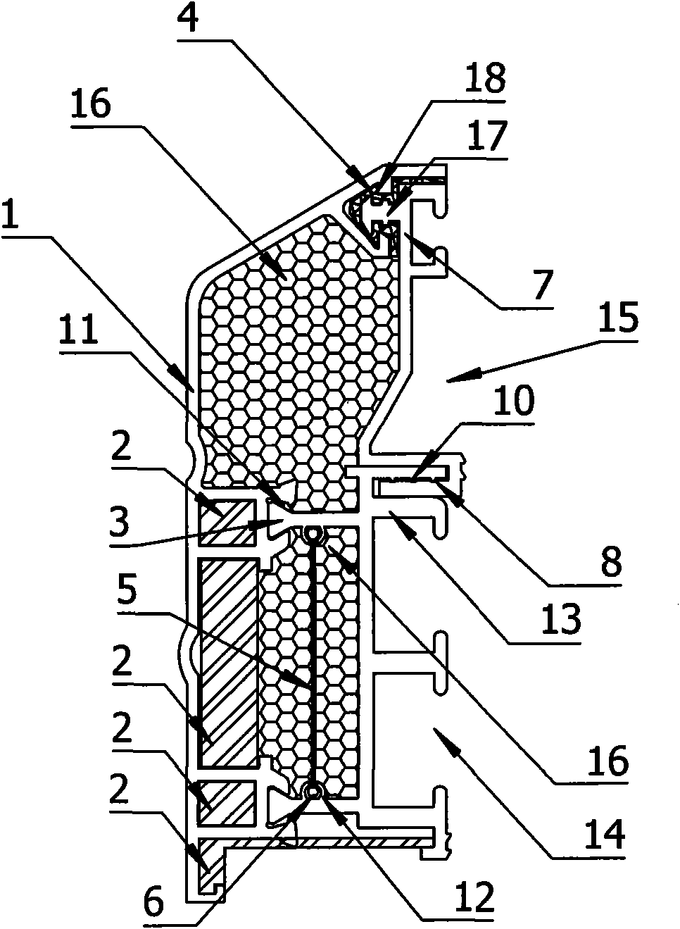 Multi-composite structure component for doors and windows