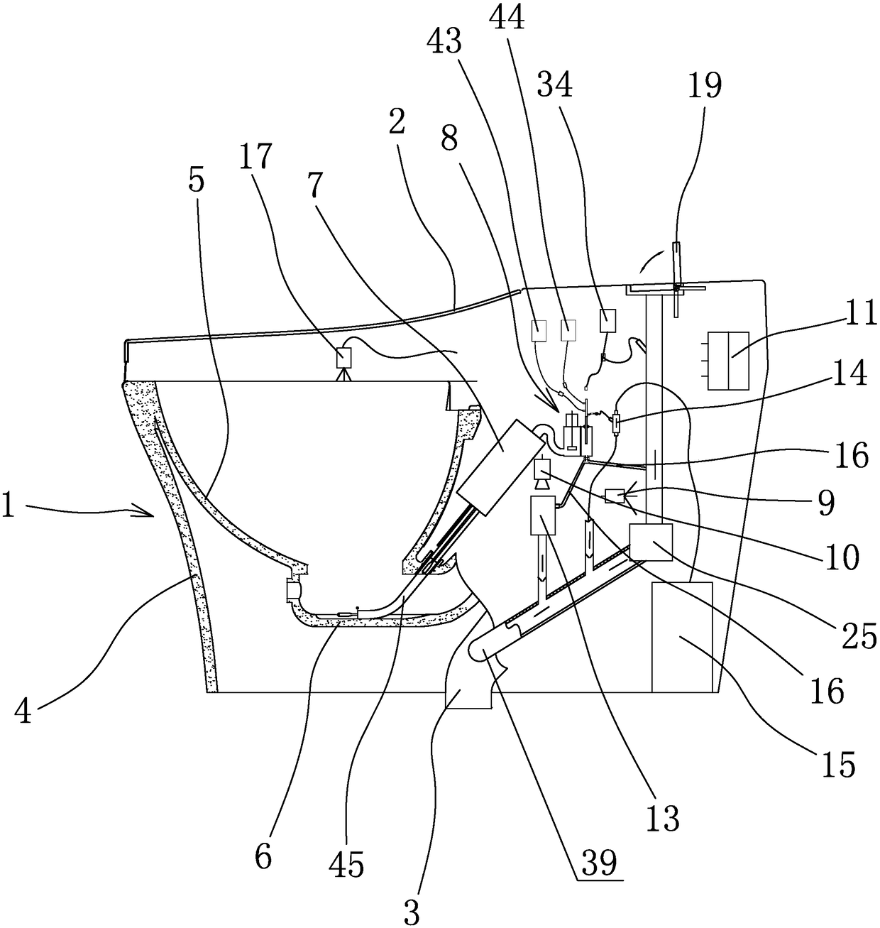 Intelligent closestool with excrement health detection function