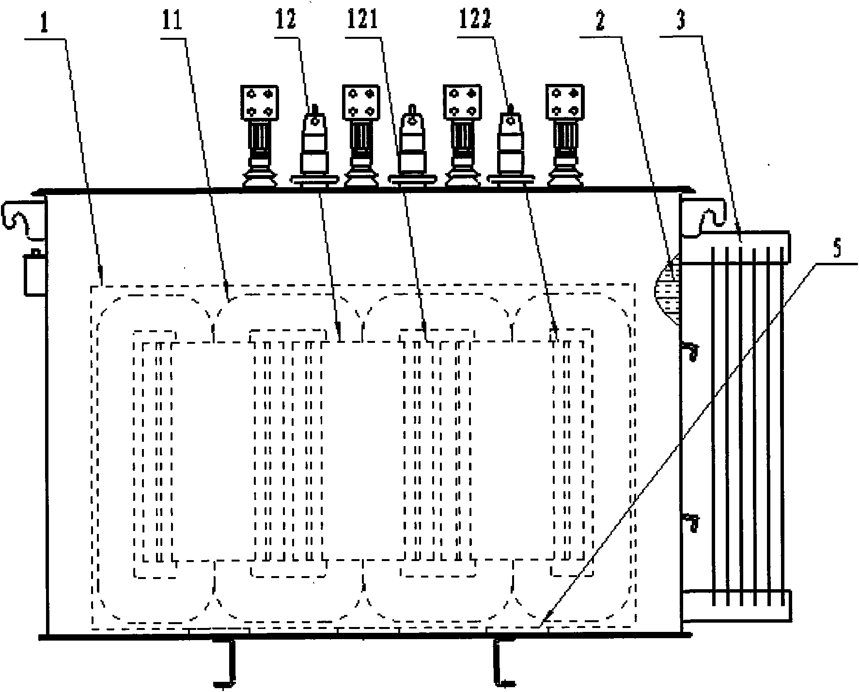 Amorphous alloy 10kV oil-immersed type transformer for wind power generation