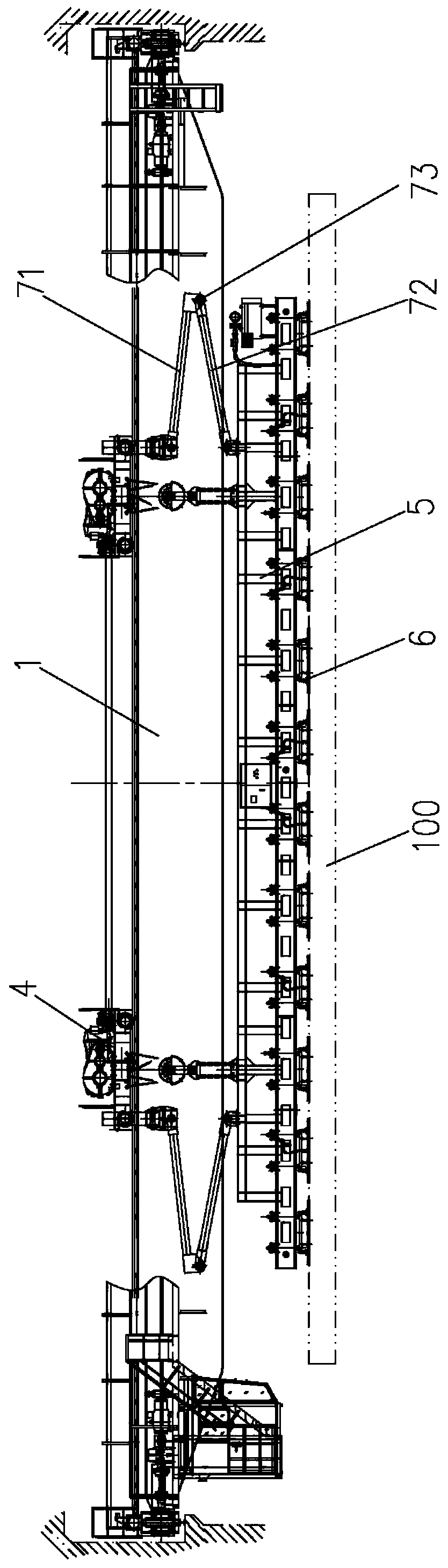 Square pile vacuum suction disk bridge type crane