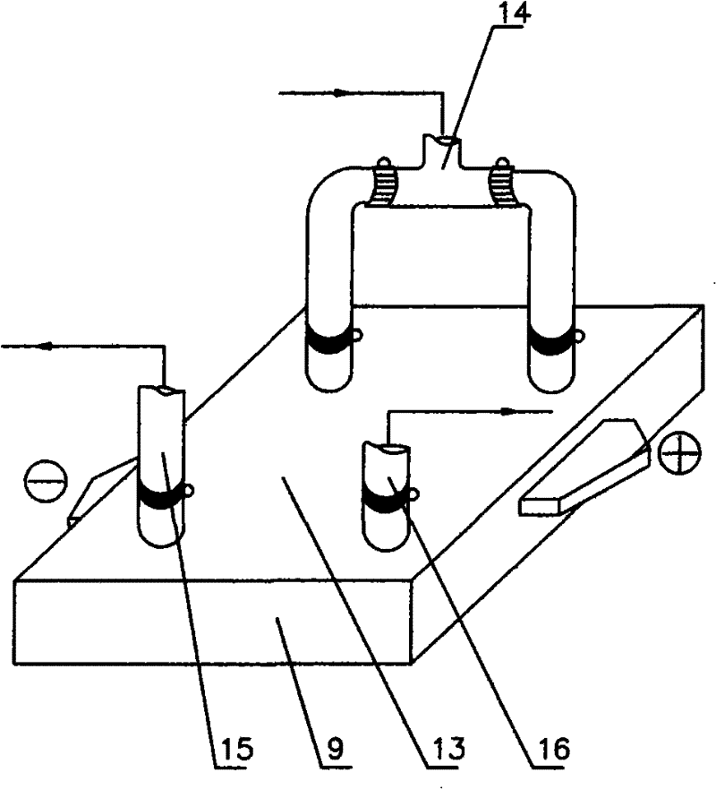 Bipolar membrane dual-liquid flow type hydroxyl radical generator