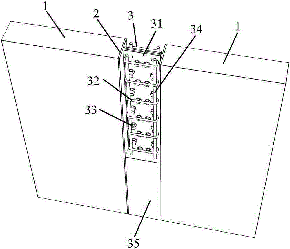 Prestressed shear wall and vertical joint combining-connecting structure and construction method thereof