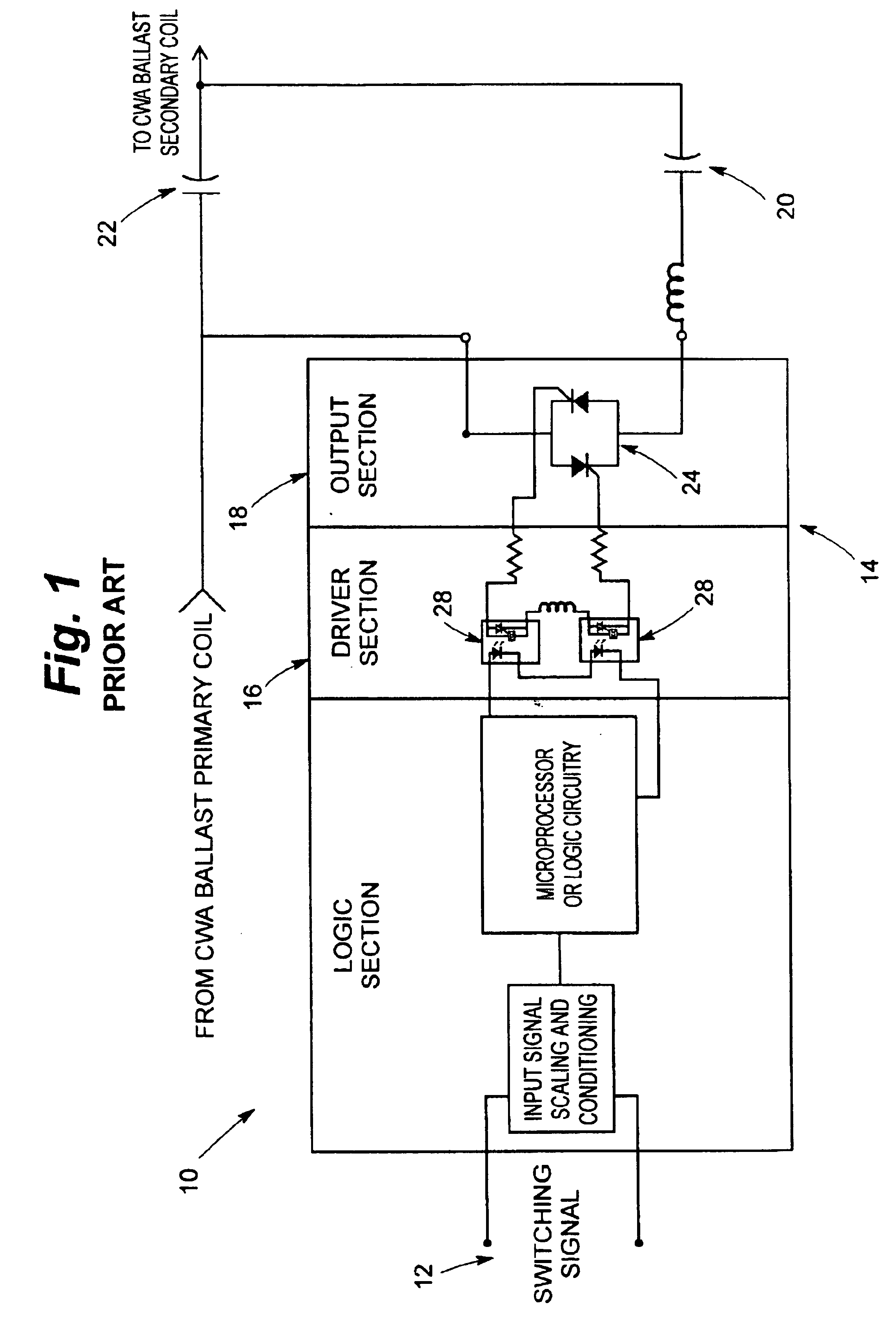 Method and apparatus for switching of parallel capacitors in an HID bi-level dimming system using voltage suppression