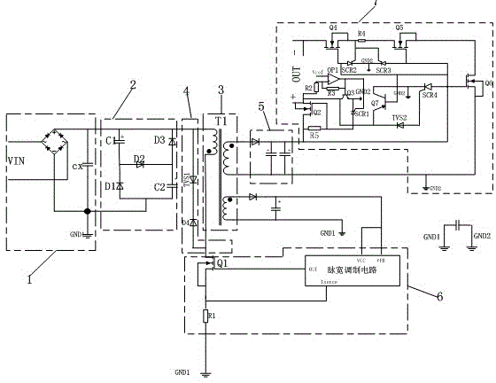 A mining isolated intrinsically safe led drive power supply