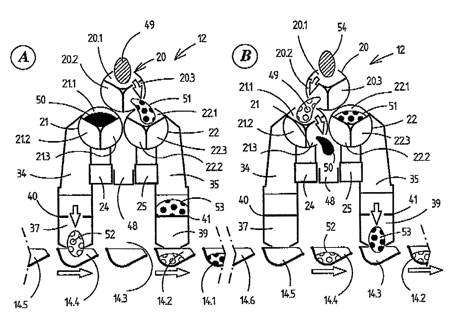 Method and apparatus for forming portions of fibrous material