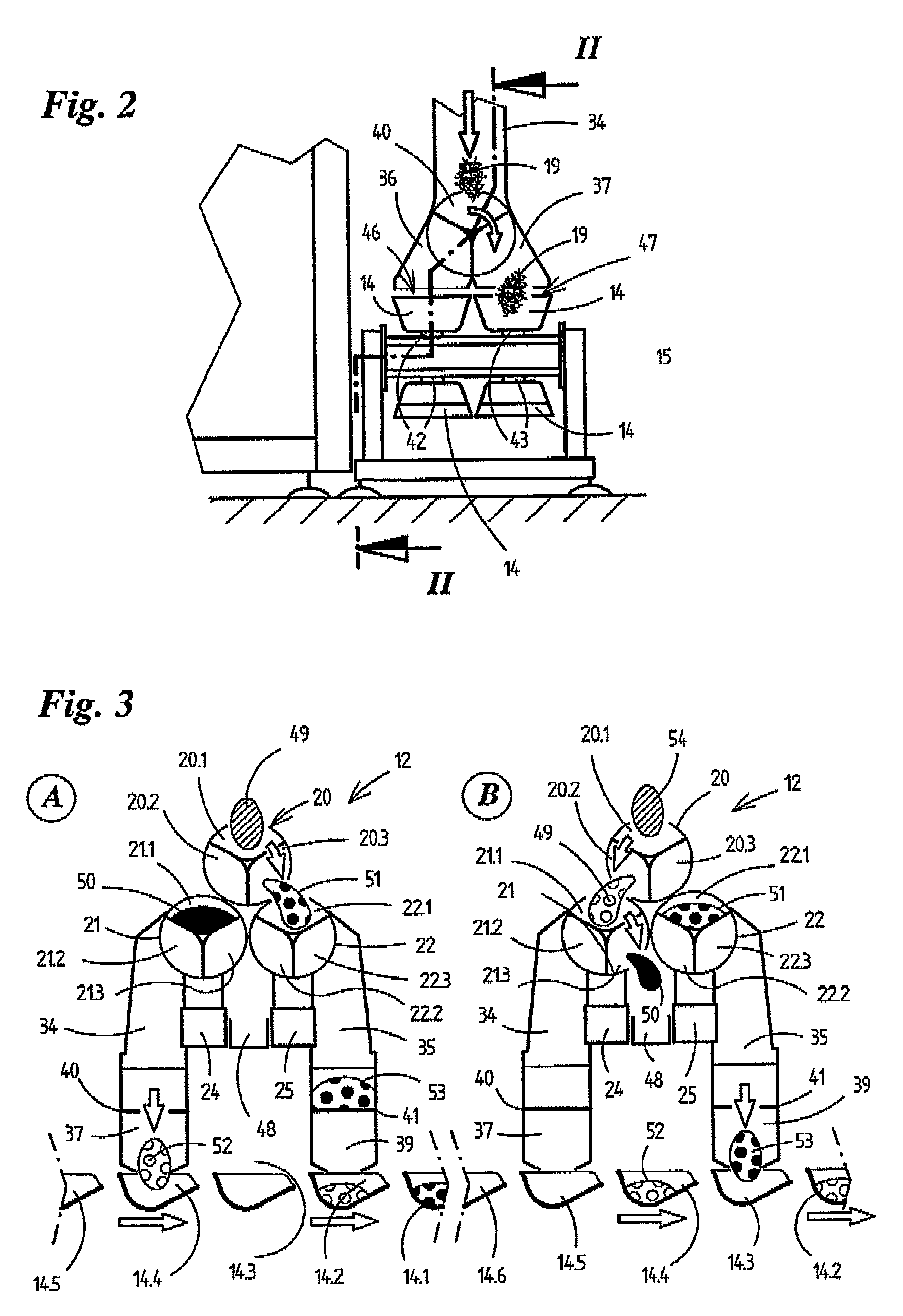 Method and apparatus for forming portions of fibrous material