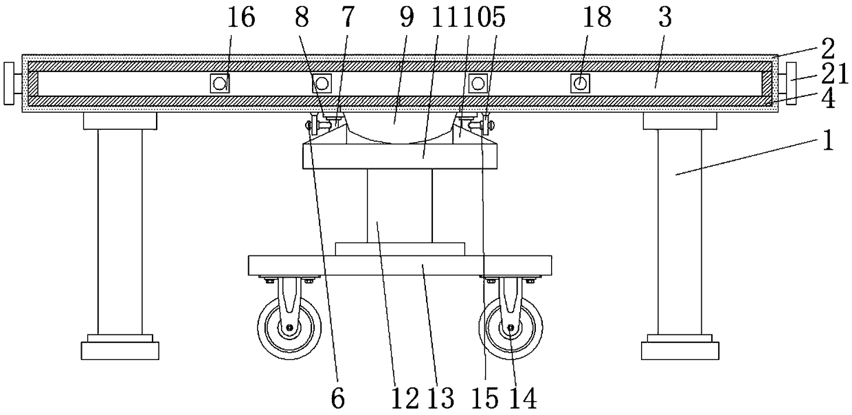 Feces receiving device applied to nursing bed