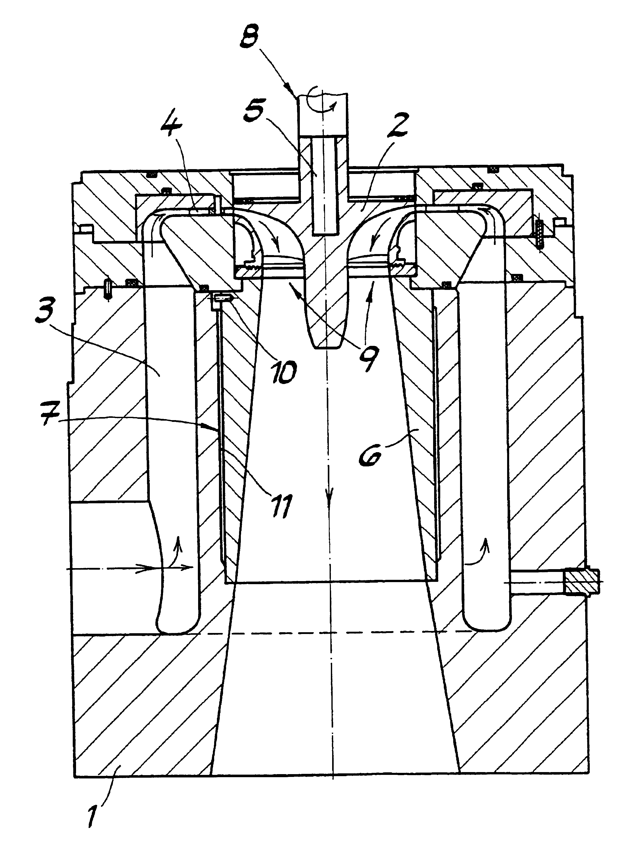 Expansion turbine stage